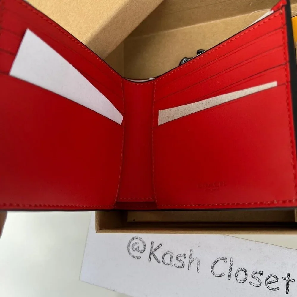 Coach mens wallet 3 in 1 wallet + card case boxed gift set in signature canvas - Picture 4 of 12